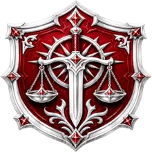 The crest of the Justicar's Legion